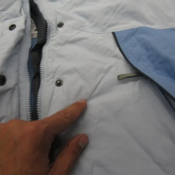 Columbia Jacket Women Large Light Blue Insulated Ski Winter Warm Waterproof Snow - Picture 5 of 13